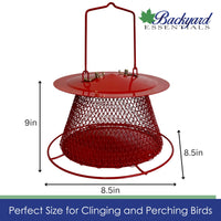 GC - Backyard Essentials - Collapsible Mesh Bird Feeder - Small Red