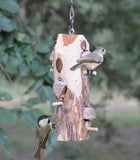 Songbird Essentials - 3 Plug Suet Log Feeder w/ Perches