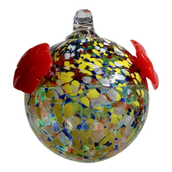 GC Gift Essentials - 8 Oz. Glass Hummingbird Feeder - Multicolored