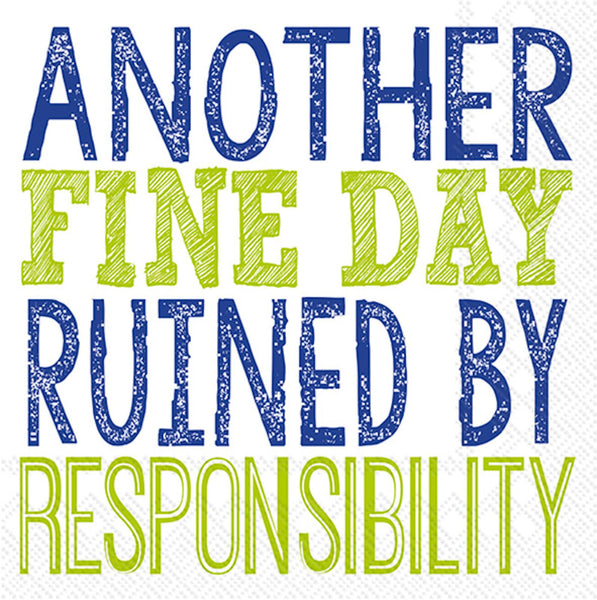 Boston International - 3-Ply 5" Cocktail Napkins 20 Count - Another Fine Day