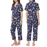 BedHead - Stretch S/S Capri PJ Set - Fun Floral - Alices Adventures - Large