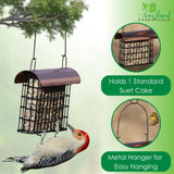 GC - Songbird Essentials - Deluxe Double Suet Cage w/Copper Metal Roof
