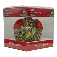 GC Gift Essentials - 8 Oz. Glass Hummingbird Feeder - Multicolored