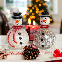 Gift Essential - Blown Glass Salt & Pepper Set - Snowmen