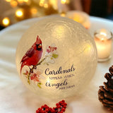 GC - Cardinal Appear - 6" LED Lighted Crackle Glass Globe
