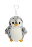 Aurora - 4" Pompom Penguin Clip-On - Grey