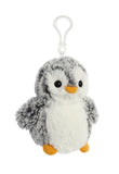 Aurora - 4" Pompom Penguin Clip-On - Grey