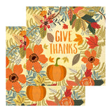 Boston International - 3-Ply 5" Cocktail Napkins 20 Count - Give Thanks Floral