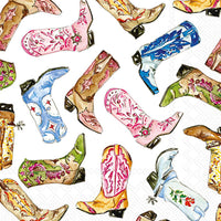 Boston International - 3-Ply 5" Cocktail Napkins 20 Count - Boot Scootin'