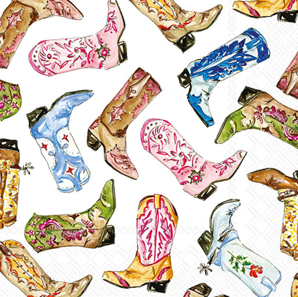 Boston International - 3-Ply 5" Cocktail Napkins 20 Count - Boot Scootin'