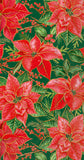 Boston International - Paper Guest Towel 16 Count - Christmas Poinsettia