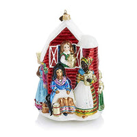 Jay Strongwater - Glass Holiday Ornament - Eight Maids A-Milking