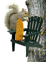 GC - Metal Adirondack Chair Corn Holder Squirrel Feeder - Hunter Green