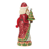 Enesco - Jim Shore Heartwood Creek - 10" Christmas Keepsake Figurine - Santa Holding a Tree