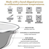 Golden Rabbit Enamelware - 3qt Saute Pan- White