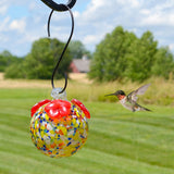 GC Gift Essentials - 8 Oz. Glass Hummingbird Feeder - Multicolored