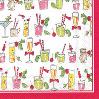 Boston International - 3-Ply 5" Cocktail Napkins - Fun Cocktails