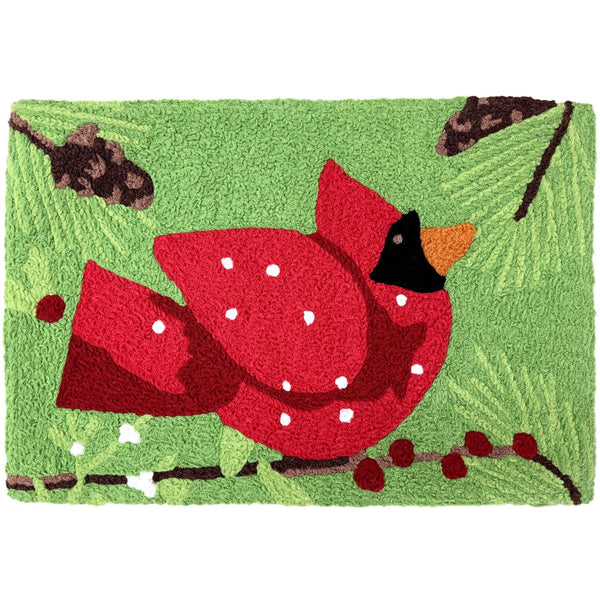 Jellybean - 30x20 Indoor/Outdoor Accent Rug - Bright Cardinal in Pine Tree