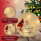 GC - Cardinal Appear - 6" LED Lighted Crackle Glass Globe