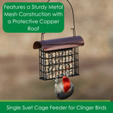 GC - Songbird Essentials - Deluxe Double Suet Cage w/Copper Metal Roof