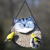 GC - Gift Essentials - Mesh Bird Feeder - Smiling Black Cat