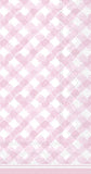 Boston International Rosanne Beck Paper Napkins, 16-Count Guest Size, Gingham Light Rose