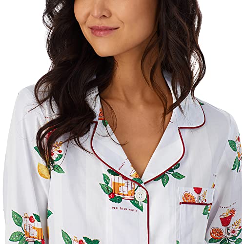 BedHead - 3/4 Sleeve Cropped Sateen PJ Set - Nightcap - X Small
