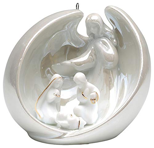Appletree Design - Porcelain Ornament - Angel w/ Holy Family