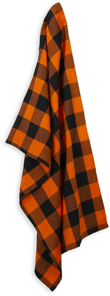 Boston International - Tea Towel Set of 2 - Black & Orange Check