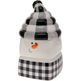 Boston International - Goody Jar - Joyous B&W Check Snowman