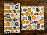 IHR Ideal Home Range Dinner Napkins Disposable 3-Ply Paper Hand Towels, 8.5" x 4.5", Pumpkin Pattern, 16-Count