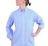 The Pillow Bar - Boyfriend Shirt - Blue Dot - Medium