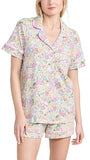 BedHead - S/S Shorty Stretch Jersey PJ Set - Cottage Garden - Large