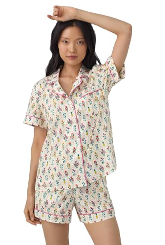 BedHead - S/S Classic Woven Cotton Poplin Shorty PJ Set - Darling Floral - Large