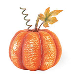 Boston International Decorative Glass Pumpkin Figurine, 4.75 x 5.75-Inches, Gold Sparkle