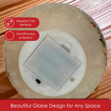 GC - Bluebird Crackle - 6" LED Lighted Crackle Glass Globe