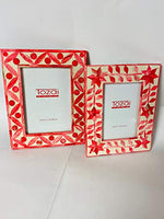 Tozai Home - 4x6 & 5x7 Captiva Coral Frame Set - Dots & Dash
