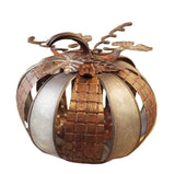Vintage Floral - Metal Pattern Pumpkin - 6.75" x 6.25"