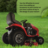 Good Vibrations Wheelies Nitro Series - Riding Lawn Mower Tractor & Golf Cart Wheel Covers - Snap Fit to The Rim - 8 inch Diameter (Black) / 2pk