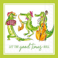 Boston International - 3-Ply 5" Beverage Napkins - Mardi Gators