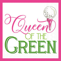 Boston International - 3-Ply 5" Cocktail Napkins - Queen Of The Green
