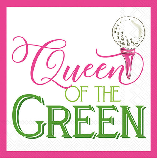 Boston International - 3-Ply 5" Cocktail Napkins - Queen Of The Green