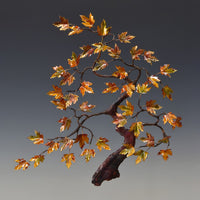 Bovano - Wall Sculpture - Maple Tree w/ Patina Green Leaves