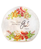 Stony Creek - 7" Frosted Glass Lighted Vase - Give to God