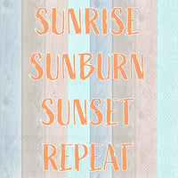 Boston International - 3-Ply 5" Cocktail Napkins - Sunrise Repeat