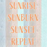 Boston International - 3-Ply 5" Cocktail Napkins - Sunrise Repeat