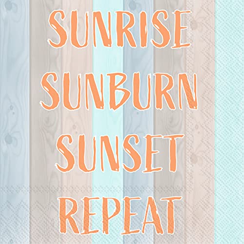 Boston International - 3-Ply 5" Cocktail Napkins - Sunrise Repeat