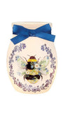 Stony Creek - 4" Glass USB Lighted Jar w/Blue Ribbon - Ditzy Bee