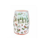 Stony Creek - 5.5" Frosted Glass Lighted Vase - Magical Winterland