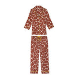 BedHead - 3/4 Sleeve Cropped Woven Cotton PJ Set - Giraffe - Small